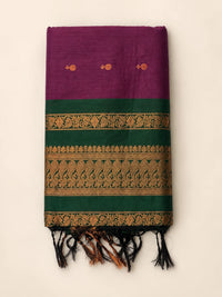 Deep Maroon Kalyani Cotton Saree