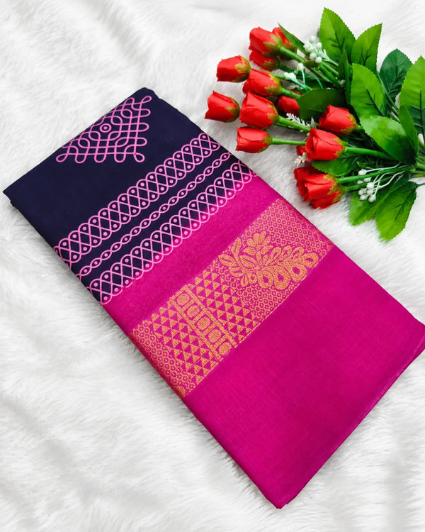 Kolam Design Cotton Sarees