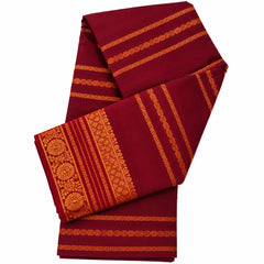 Brown Velthari Softsilk Saree with premium gold zari border