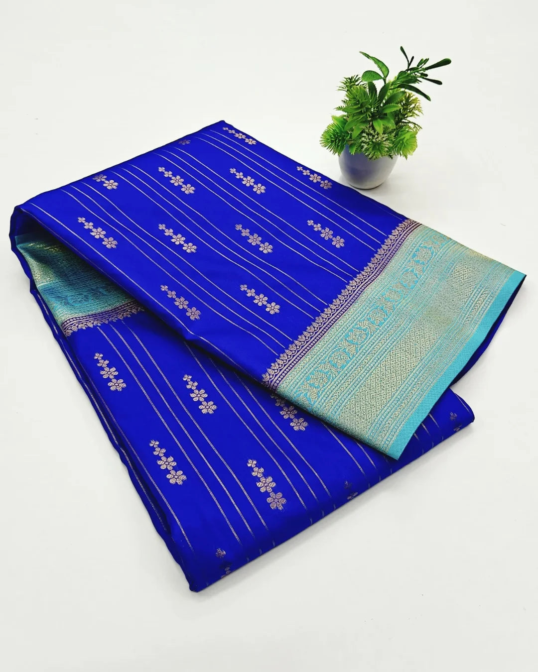 Royal Blue Vairaoosi Softsilk Saree