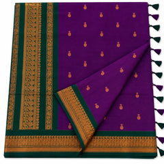 Deep Maroon Kalyani Cotton Saree