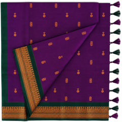 Deep Maroon Kalyani Cotton Saree