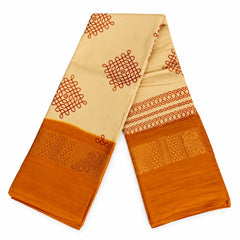 Sandal Kolam Design Sungudi Cotton Saree