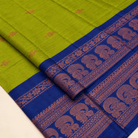 Parrot Green Kalyani Cotton Saree