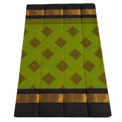 Green Kolam Design Sungudi Cotton Saree
